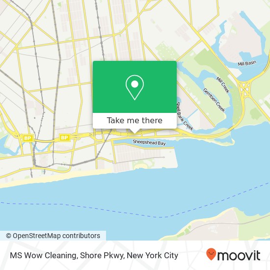 MS Wow Cleaning, Shore Pkwy map