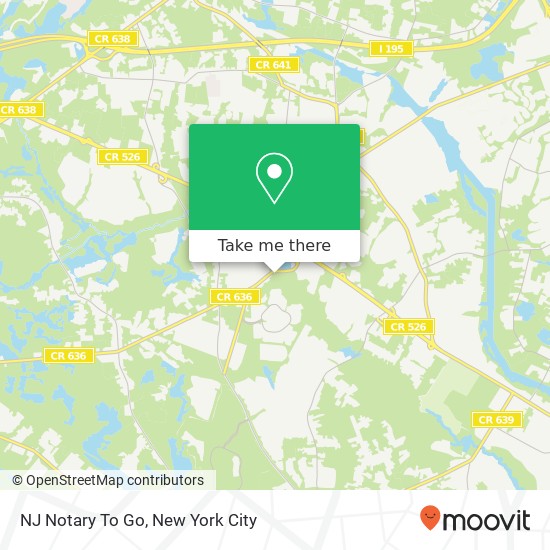 Mapa de NJ Notary To Go, Bennetts Mills Rd