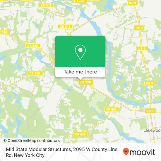 Mid State Modular Structures, 2095 W County Line Rd map