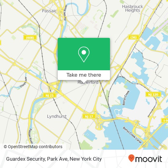 Mapa de Guardex Security, Park Ave