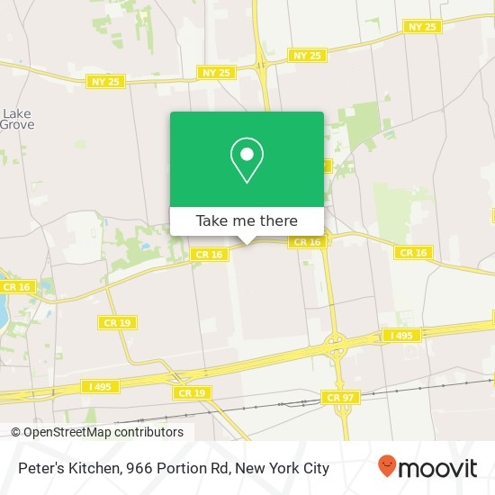Mapa de Peter's Kitchen, 966 Portion Rd