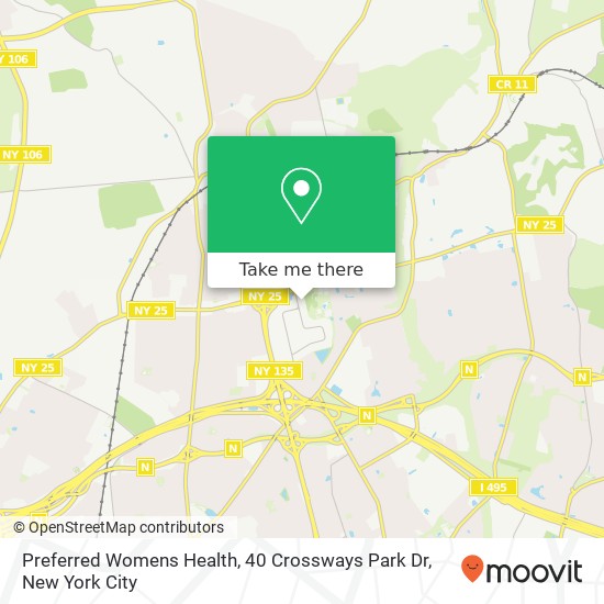 Mapa de Preferred Womens Health, 40 Crossways Park Dr