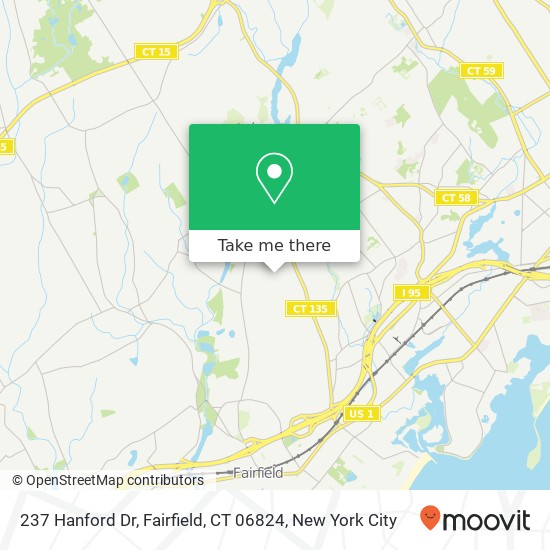 237 Hanford Dr, Fairfield, CT 06824 map