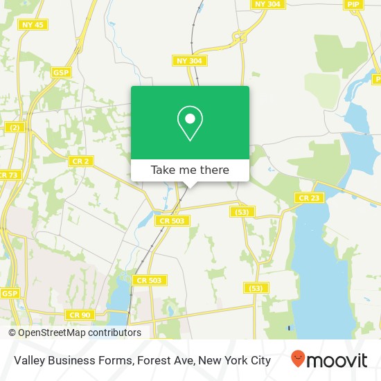 Mapa de Valley Business Forms, Forest Ave