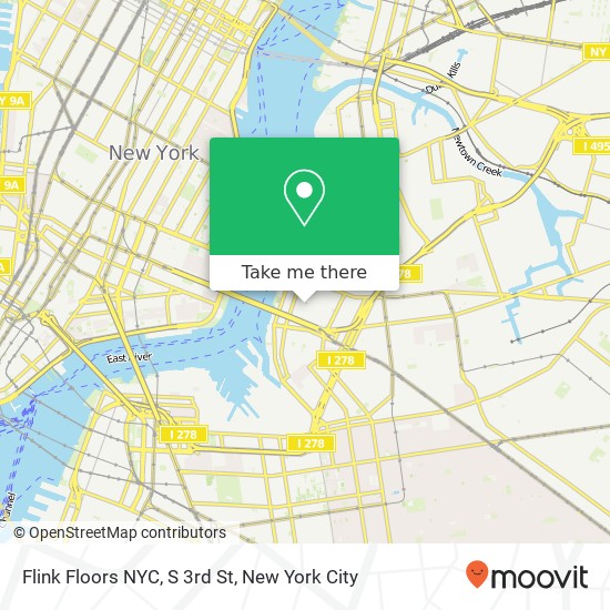 Flink Floors NYC, S 3rd St map