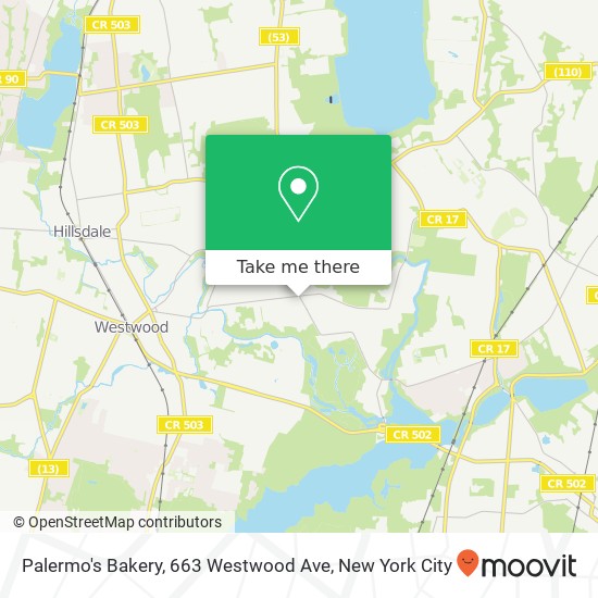 Mapa de Palermo's Bakery, 663 Westwood Ave