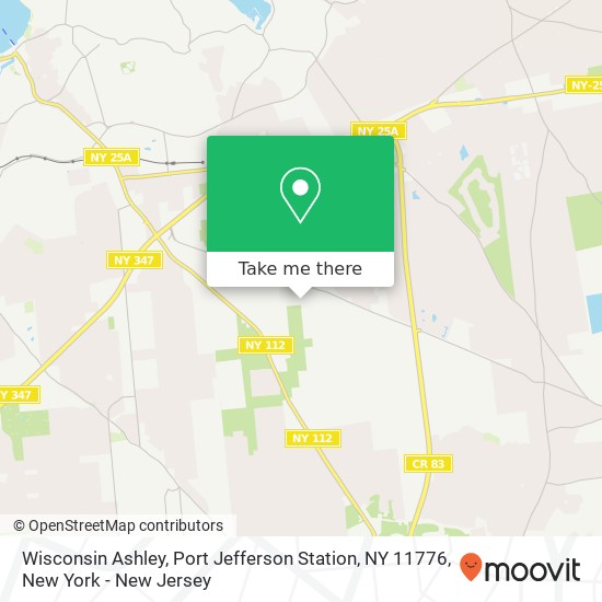 Mapa de Wisconsin Ashley, Port Jefferson Station, NY 11776