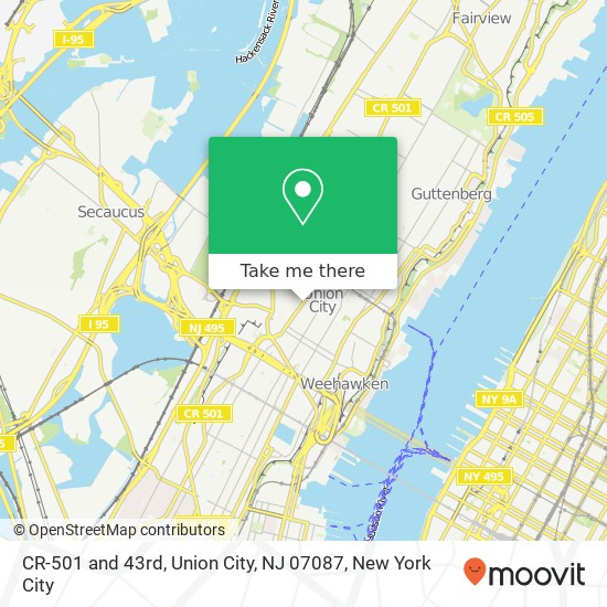 Mapa de CR-501 and 43rd, Union City, NJ 07087