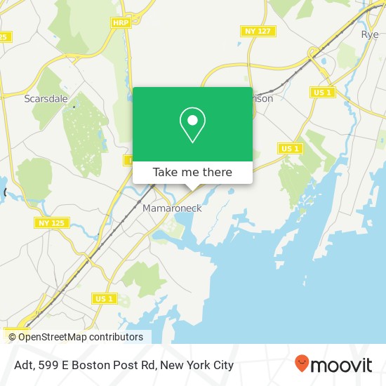 Mapa de Adt, 599 E Boston Post Rd