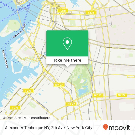 Alexander Technique NY, 7th Ave map