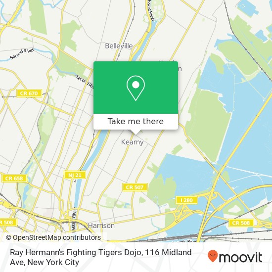Ray Hermann's Fighting Tigers Dojo, 116 Midland Ave map