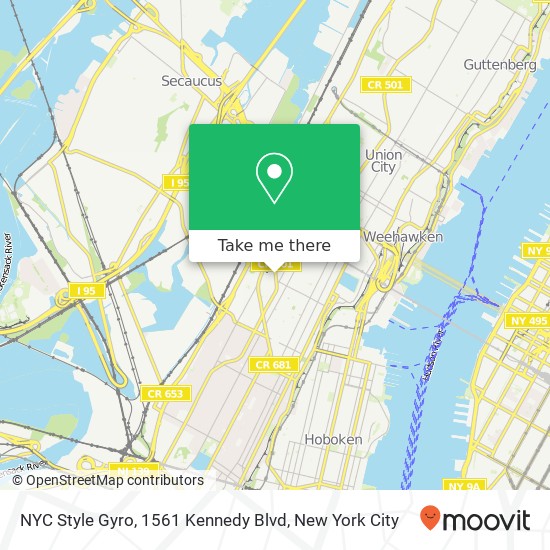 NYC Style Gyro, 1561 Kennedy Blvd map