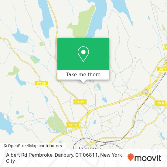 Albert Rd Pembroke, Danbury, CT 06811 map