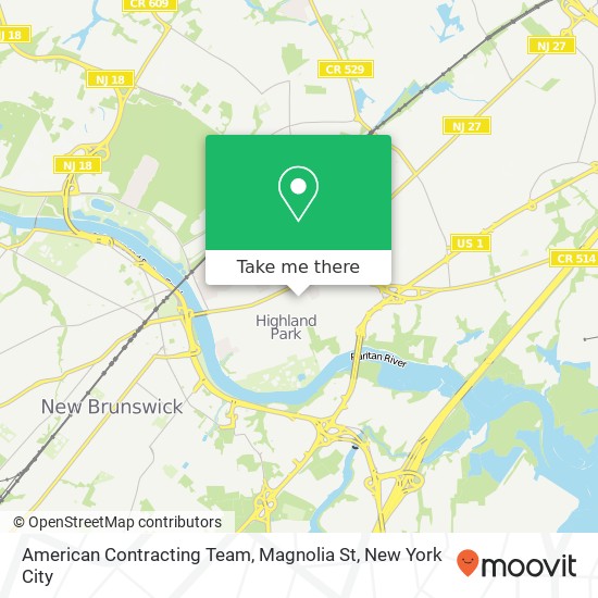 Mapa de American Contracting Team, Magnolia St