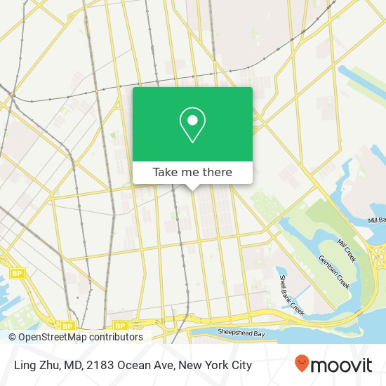 Mapa de Ling Zhu, MD, 2183 Ocean Ave