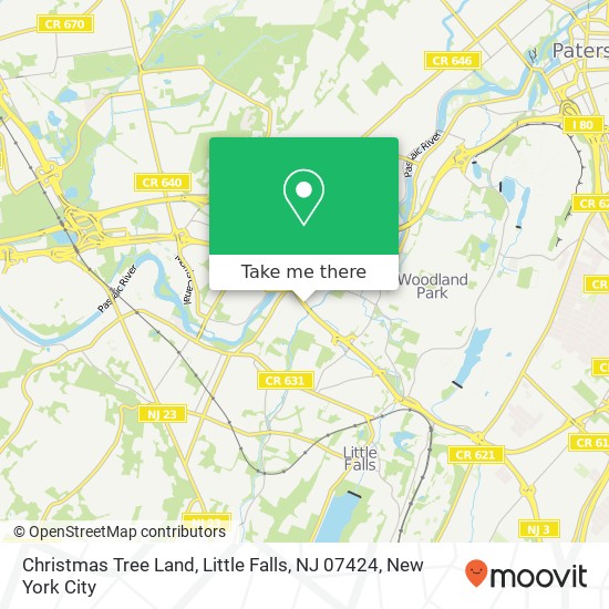 Mapa de Christmas Tree Land, Little Falls, NJ 07424