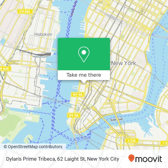 Mapa de Dylan's Prime Tribeca, 62 Laight St