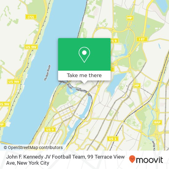 Mapa de John F. Kennedy JV Football Team, 99 Terrace View Ave