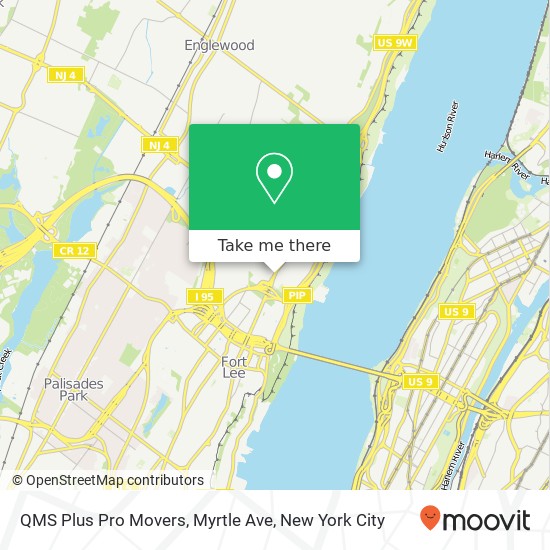 QMS Plus Pro Movers, Myrtle Ave map