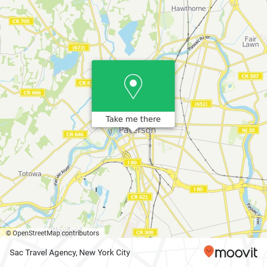 Sac Travel Agency map