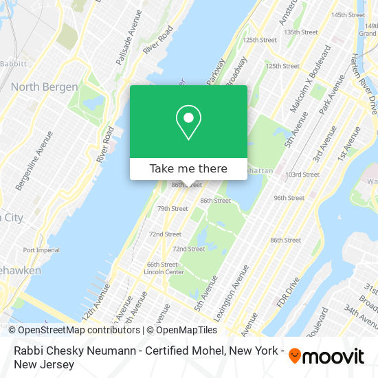 Rabbi Chesky Neumann - Certified Mohel map