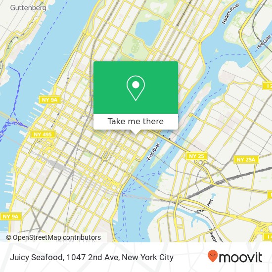 Mapa de Juicy Seafood, 1047 2nd Ave