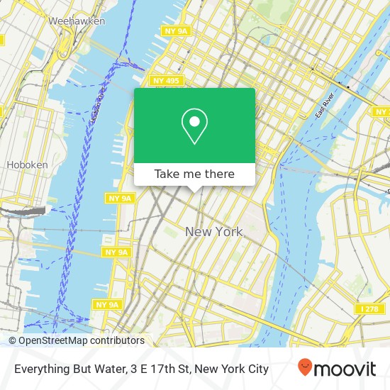 Everything But Water, 3 E 17th St map