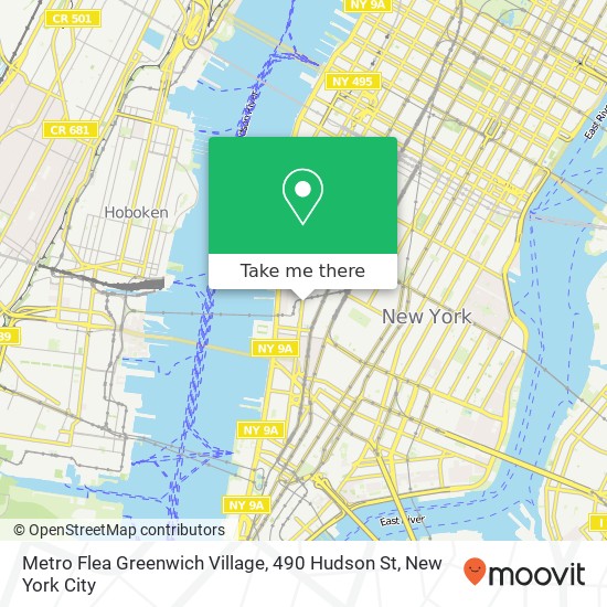 Metro Flea Greenwich Village, 490 Hudson St map