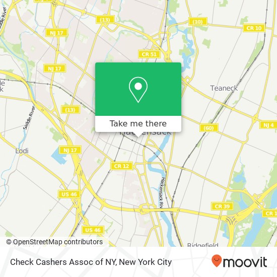 Check Cashers Assoc of NY map