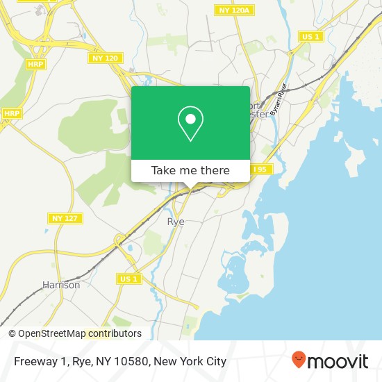 Mapa de Freeway 1, Rye, NY 10580