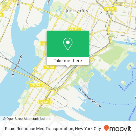 Rapid Response Med Transportation map