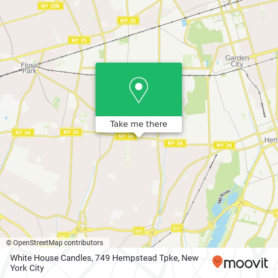 Mapa de White House Candles, 749 Hempstead Tpke