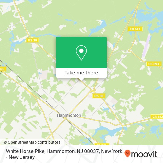 Mapa de White Horse Pike, Hammonton, NJ 08037