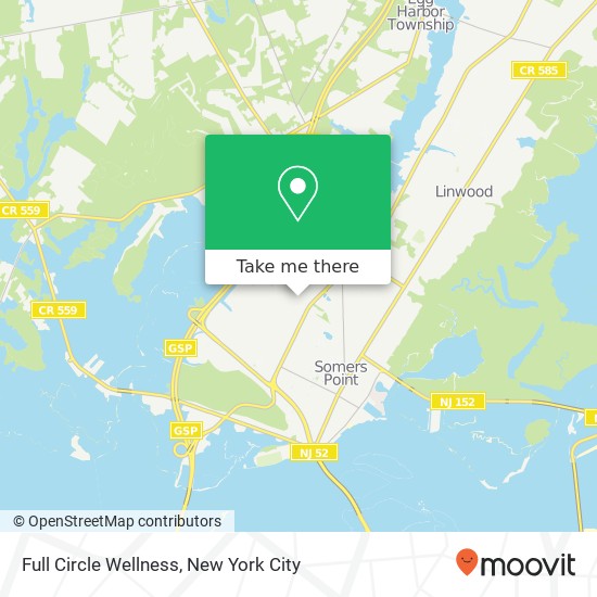 Mapa de Full Circle Wellness, 415 US-9