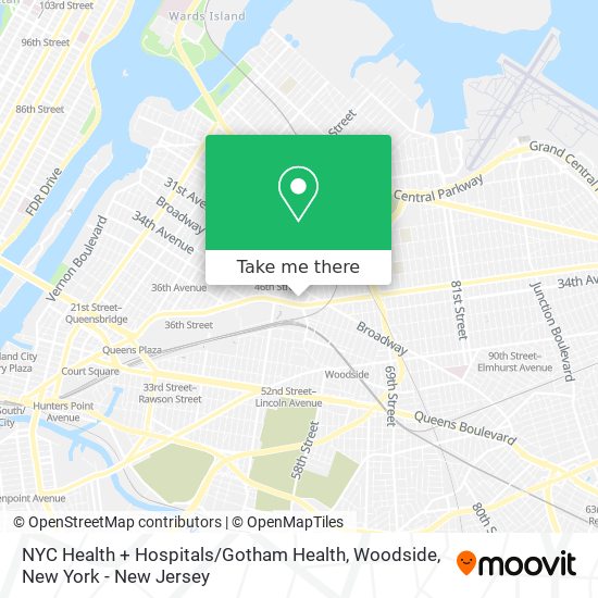 NYC Health + Hospitals / Gotham Health, Woodside map