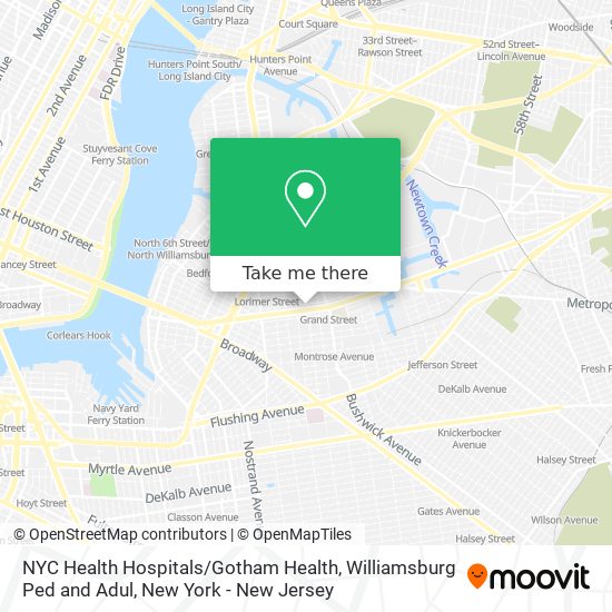 NYC Health Hospitals / Gotham Health, Williamsburg Ped and Adul map