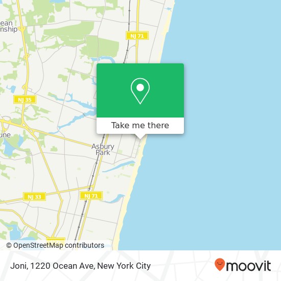 Joni, 1220 Ocean Ave map