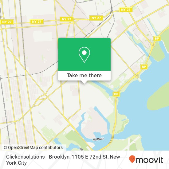 Mapa de Clickonsolutions - Brooklyn, 1105 E 72nd St