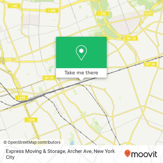 Mapa de Express Moving & Storage, Archer Ave