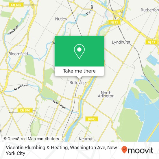 Visentin Plumbing & Heating, Washington Ave map