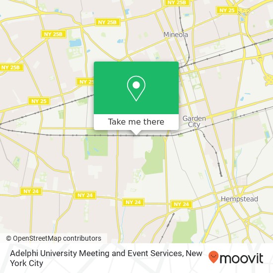 Mapa de Adelphi University Meeting and Event Services
