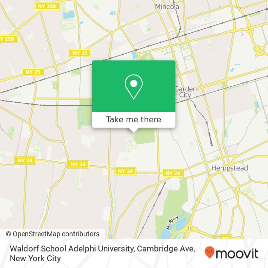 Waldorf School Adelphi University, Cambridge Ave map