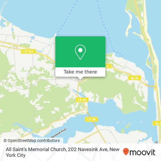 All Saint's Memorial Church, 202 Navesink Ave map