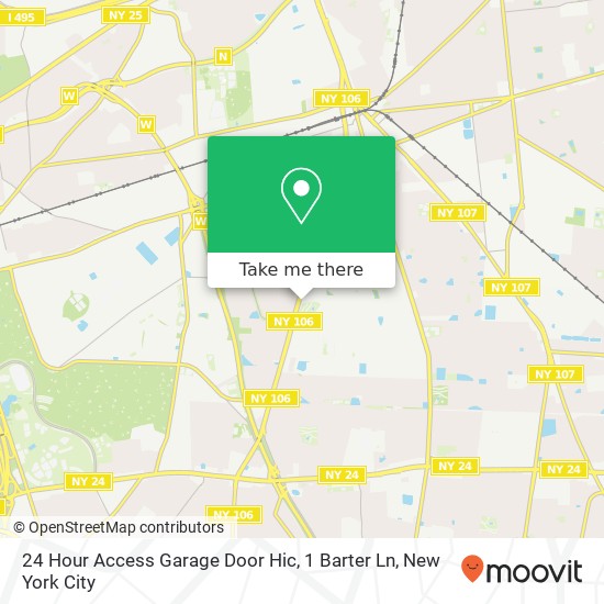 Mapa de 24 Hour Access Garage Door Hic, 1 Barter Ln