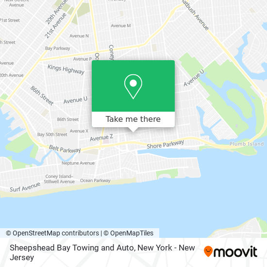 Mapa de Sheepshead Bay Towing and Auto