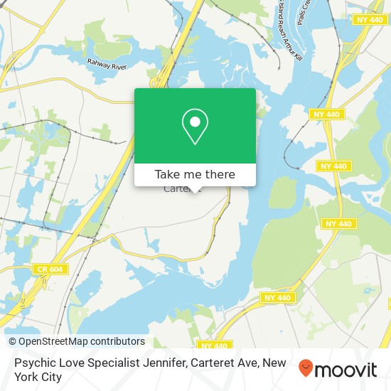 Psychic Love Specialist Jennifer, Carteret Ave map