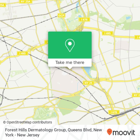 Mapa de Forest Hills Dermatology Group, Queens Blvd