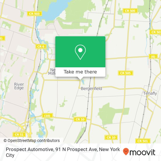 Mapa de Prospect Automotive, 91 N Prospect Ave
