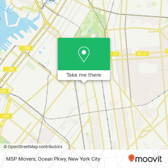 MSP Movers, Ocean Pkwy map