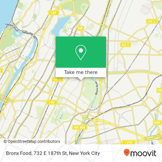 Mapa de Bronx Food, 732 E 187th St